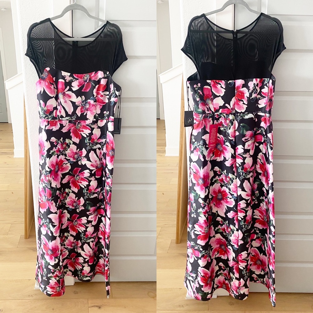 NWT Adrianna Papell Floral Maxi Gown - Picture 2 of 5